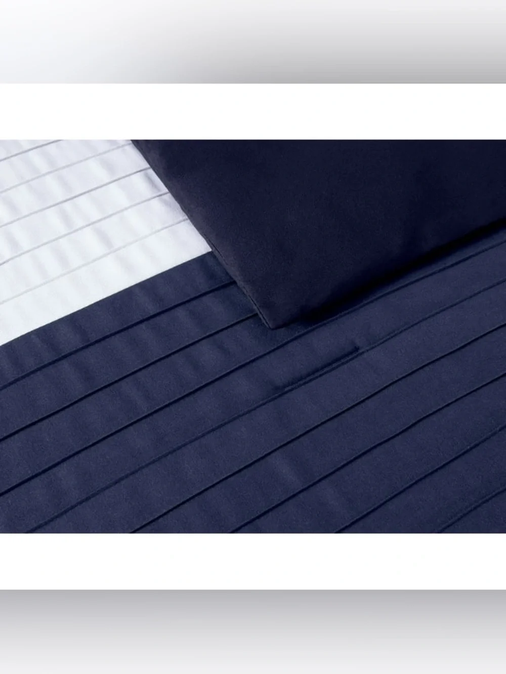 Navy and White Striped Comforter Set - Classic Home Bedding